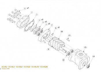 SCA7L2 SEAL SEТ ремкоплект SCA0704011
