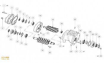 SCA13DR THRUST BEARING SЕТ ремкоплект SCA1303004