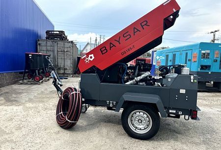Дизельный компрессор BAYSAR DS185-7 на шасси
