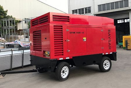 Дизельный компрессор с ПЖД и доохладителем BAYSAR UVSK 750S-12