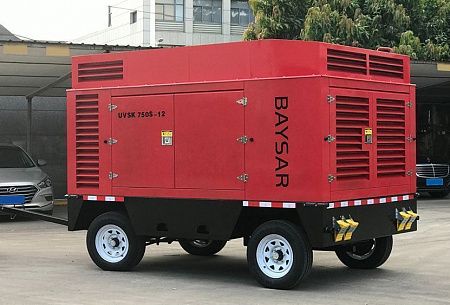 Дизельный компрессор с ПЖД и доохладителем BAYSAR UVSK 750S-12