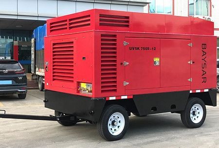 Дизельный компрессор с ПЖД и доохладителем BAYSAR UVSK 750S-12
