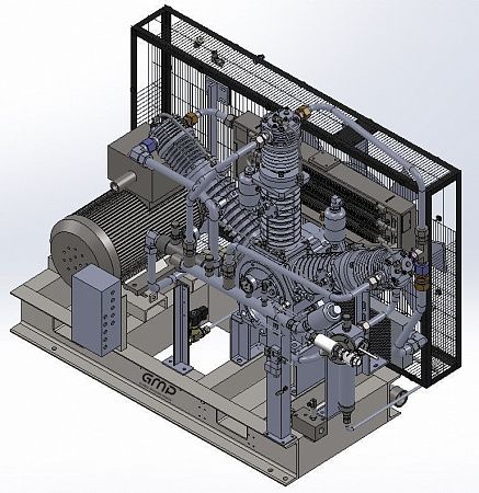 Безмасляный дожимной компрессор для воздуха и азота GMP-HB-OFB 15-40