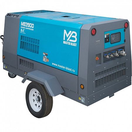 Винтовой компрессор Master Blast MB390D-7+AC (дизельный с осушителем)