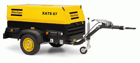 Дизельный компрессор Atlas Copco XATS 67 DD на шасси