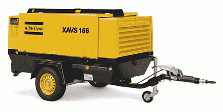 Дизельный компрессор Atlas Copco XAVS 166 DD на шасси